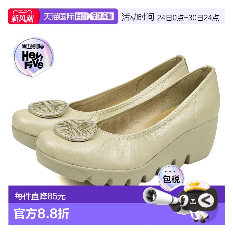 日本直邮FIRST CONTACT高跟鞋坡跟鞋底时尚休闲女士鞋跟6CM 39001