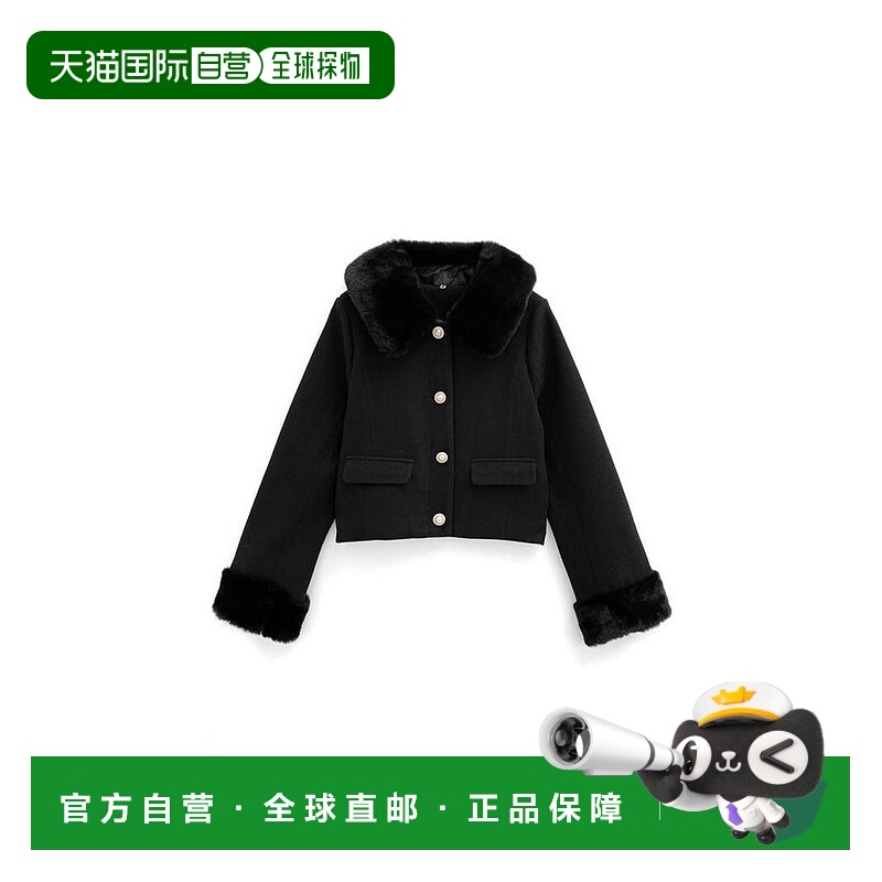 日本直邮日潮 GRL宝石纽扣毛绒短款外套kz700皮衣