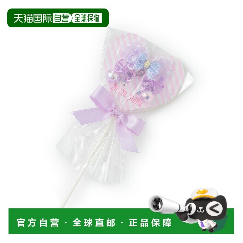 日本直邮Mi-je品牌官方发货女童棒棒糖礼盒装光泽蝴蝶结发绳+夹发