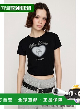 1h可退 日本直邮SLY 女装 Esther Bunny联名 心形印花短袖T恤 夏