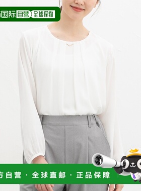 1h可退 日本直邮Honeys女装金属饰件下摆褶皱衬衫 534610222