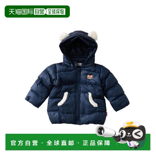 日本直邮日潮 MIKIHOUSE 熊耳可拆帽加厚棉服外套 73-3704-381