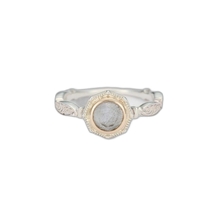 日本直邮日潮 agete阿卡朵银色拉布拉多石/石英戒指宝石水晶金色