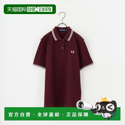 日本直邮FRED PERRY 女士 纯棉双色领Polo衫 G3600学院风
