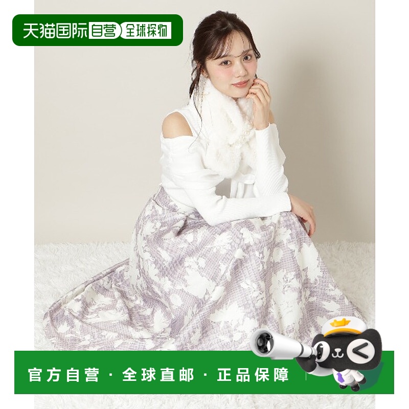 1h可退 日本直邮WILLSELECTION 女装 千鸟格纹花卉印花宽松长裙 2