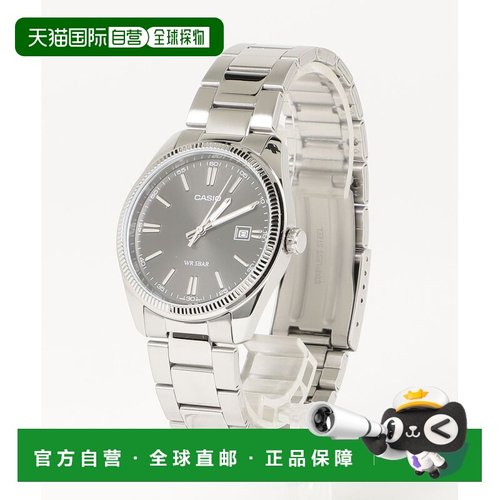 1h可退 日本直邮卡西欧男士金属表带简约三针日历机械腕表MTP-130