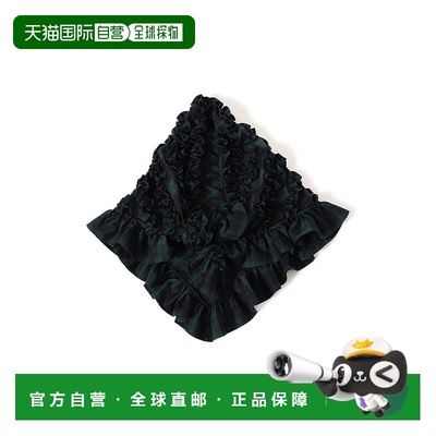 1h可退 日本直邮BEAMS BOY 女士格纹深邃褶边围巾 13450416432