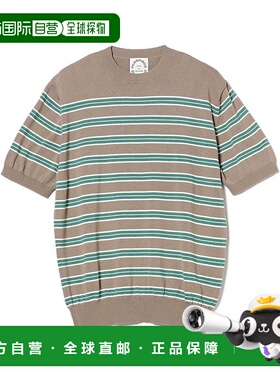 1h可退 日本直邮PEMBRIDGE SHEPHERD 男士棉质条纹圆领针织衫 210