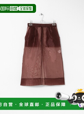 1h可退 日本直邮LAATO 女装 透感中长裙 半透明设计 中缝开叉 WBA