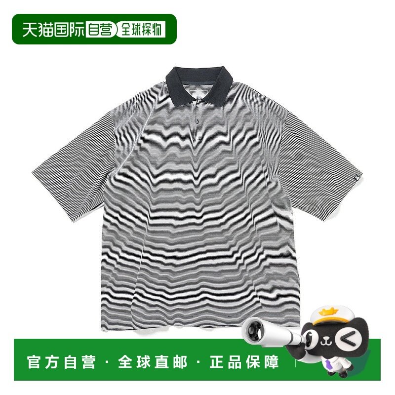 1h可退 日本直邮SOPHNET. 男士有机棉细条纹Polo衫 SOPH240045