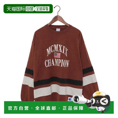 日本直邮Champion C3-C411 棕色长袖T恤