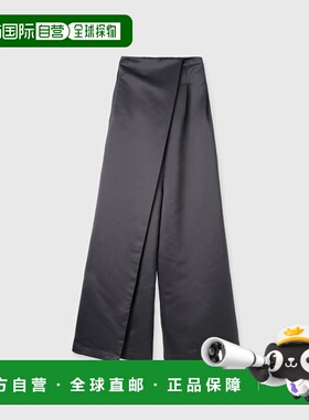 1h可退 日本直邮anuans 女装 重磅缎面直筒连体裤 深褶设计 15254