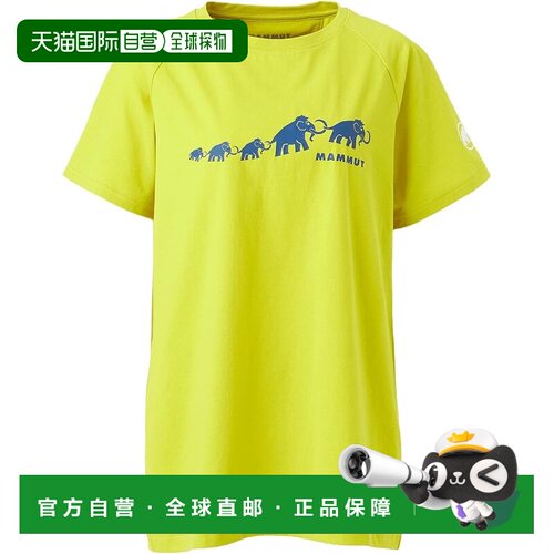 【日本直邮】猛犸象1017-02022 QD Logo Print女士AF短袖T恤