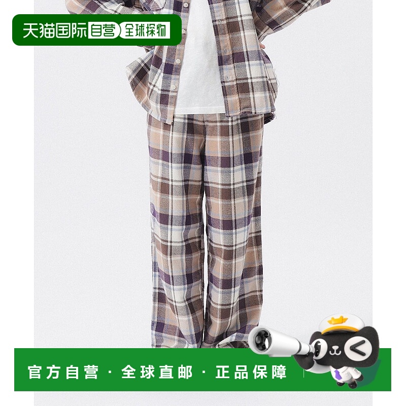 1h可退 日本直邮BEAMS BOY 女装 格子休闲裤 直筒宽松设计 日系原