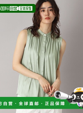 1h可退 日本直邮DRESSTERIOR 女士光泽感褶皱无袖上衣 0858202520