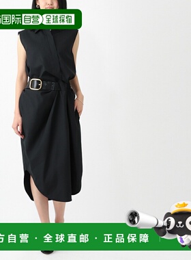 日本直邮LOEWE 女士无袖连衣裙 黑色 s540y09xp4 1100 系带连衣裙