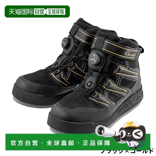 日本直邮Gamakatsu Footwear G-Spec 毛毡钉鞋（动力型）L码黑色/