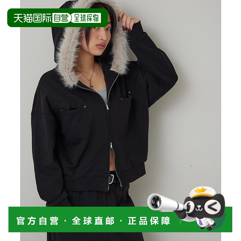 1h可退 日本直邮WHO'S WHO gallery 女装 斜插口袋毛绒连帽外套