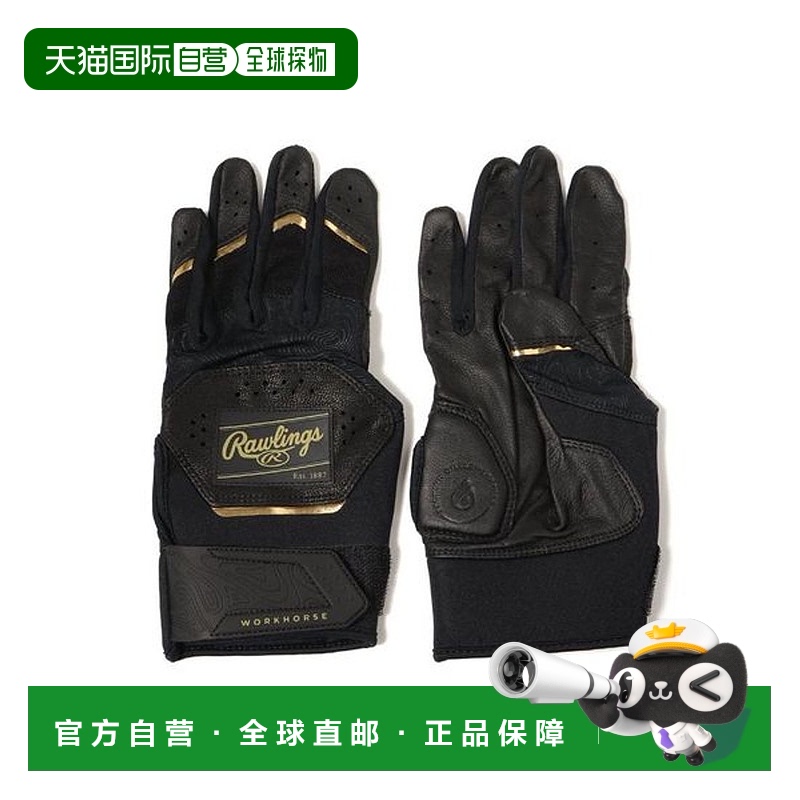 日本直邮 Workhorse 双手用击球手套 [无] 黑色