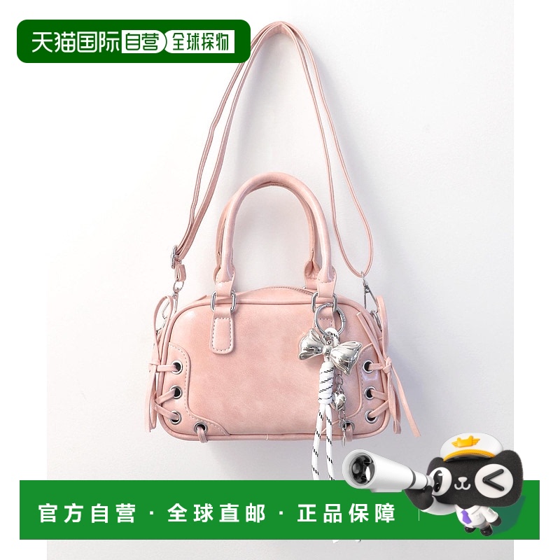 1h可退 日本直邮WEGO 女士蕾丝绑带迷你波士顿单肩包 MO25SS04SG0