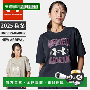 日本直邮Under Armour 女士 T恤短袖圆领UA Heavyweight学院风短U