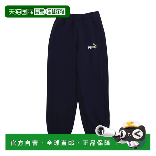 日本直邮PUMA 彪马深蓝童装长裤ESS NO1标志