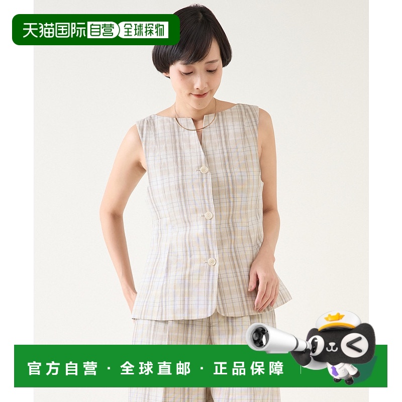 1h可退 日本直邮martinique 女士夏季格纹无袖背心 A0351FB553