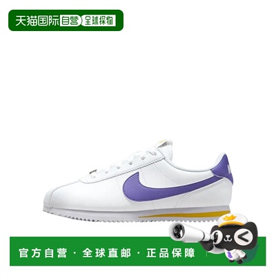 日本直邮NikeCortez 潮流时尚 低帮 休闲鞋 儿童款 耐克白紫