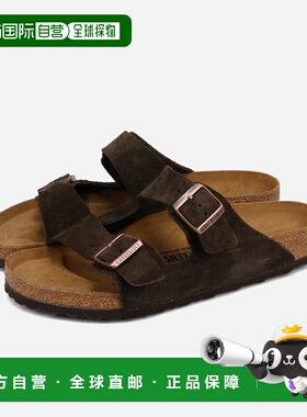 日本直邮BIRKENSTOCK ARIZONA 绒面皮革男士 MOCCA 凉鞋棕色常规B