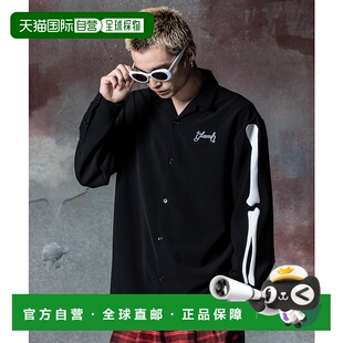 SH08 GB0324 1h可退 日本直邮glamb中性骷髅图案开领衬衫