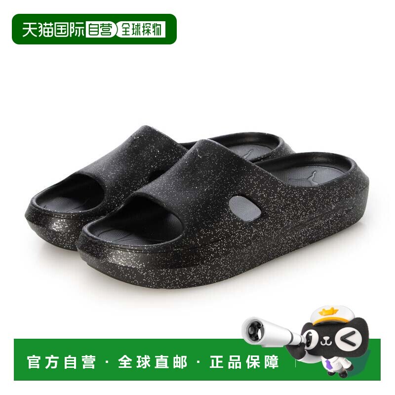 日本直邮PUMA 女士凉鞋 彪马 Flatter Slide 闪粉款 406276 黑色图片