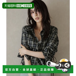 侧边松紧设计格纹衬衫 1h可退 长袖 女装 DDS25W2 日本直邮Ulysses