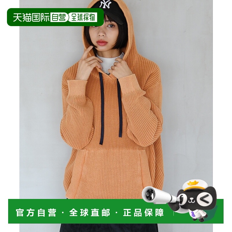 1h可退 日本直邮PAGEBOY 女装 宽松版型 pigment加工针织连帽衫 l