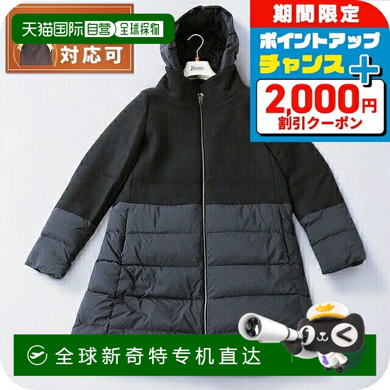 日本直邮HERNO 羽绒服 PI001965D-33432R-9300-42 女士外套黑色羽