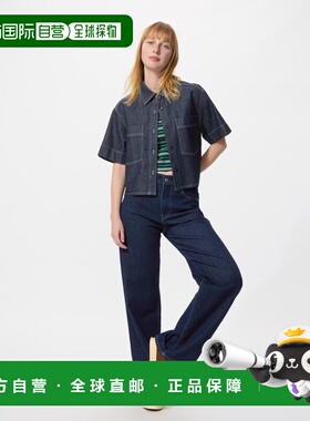 日潮跑腿UNIQLO优衣库 EZY 宽版直筒牛仔裤/加长款 484813