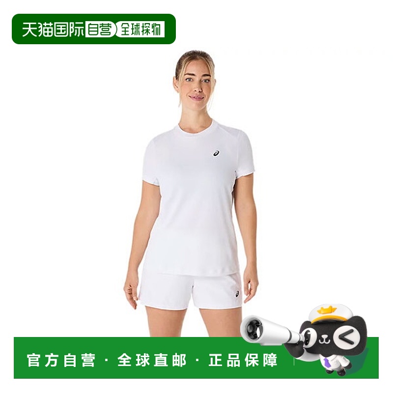 日本直邮ASICS 女士短袖网球T恤2042A371-100