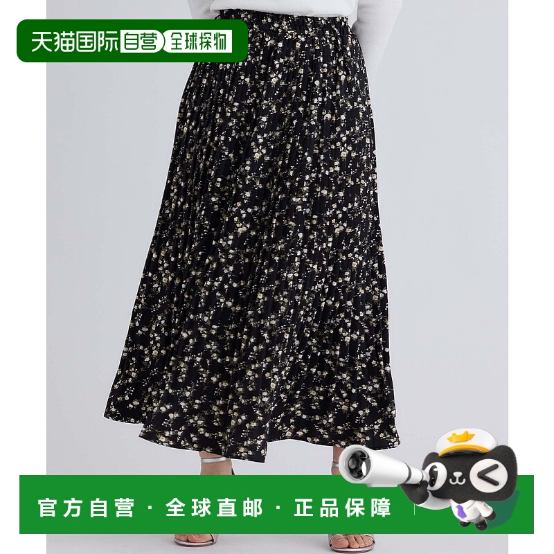 1h可退 日本直邮fifth 女士小花褶皱中长半身裙  ES25S0223百褶裙