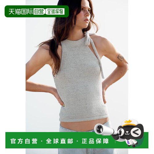 日本直邮Zara质朴风露背式上衣女装背心