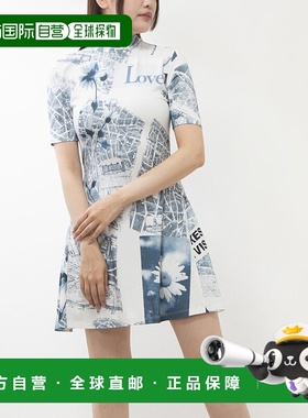 日本直邮Desigual 地图图案短款连身裙连衣裙 [DE819EW24531]