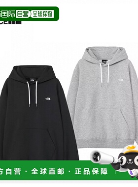 日本直邮THE NORTH FACE 男士女士通用小logo灰色卫衣 NT62342 秋