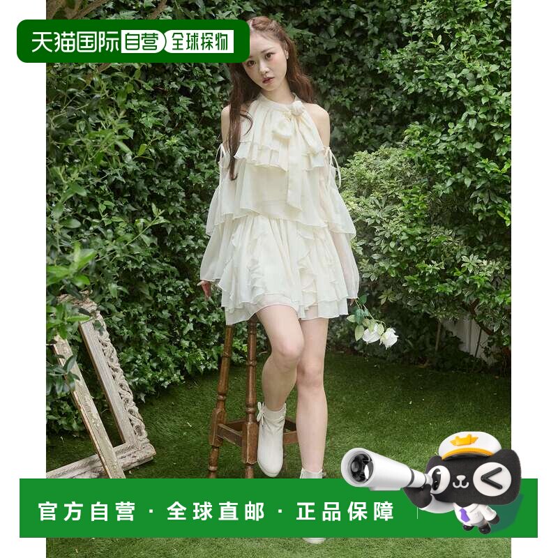 日本直邮MAJESTIC LEGON 女士 玫瑰刺绣透视荷叶边连衣裙套装 106图片