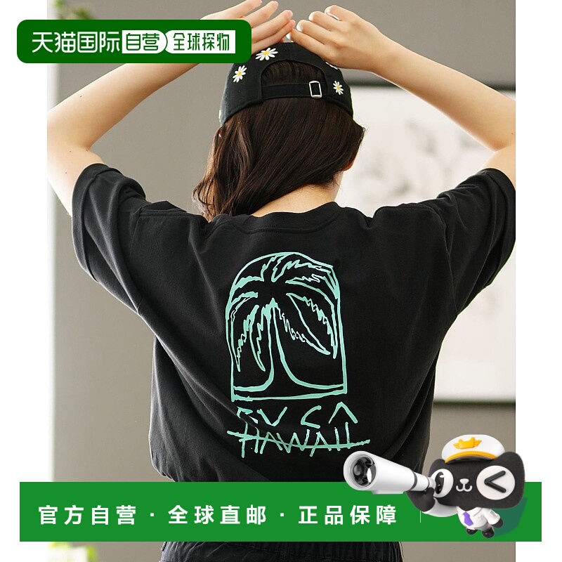 1h可退 日本直邮RVCA 女士短款宽松T恤 BE04C-222 BE04C222