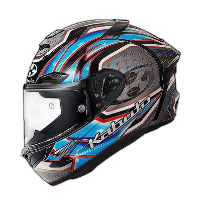 【日本直邮】OGK KABUTO 摩托车头盔 F17 GLANZ 蓝灰色  XL(61-62