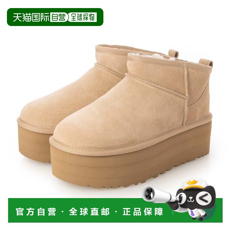 日本直邮UGG CLASSIC ULTRA MINI PLATFORM 沙色 短靴雪地靴