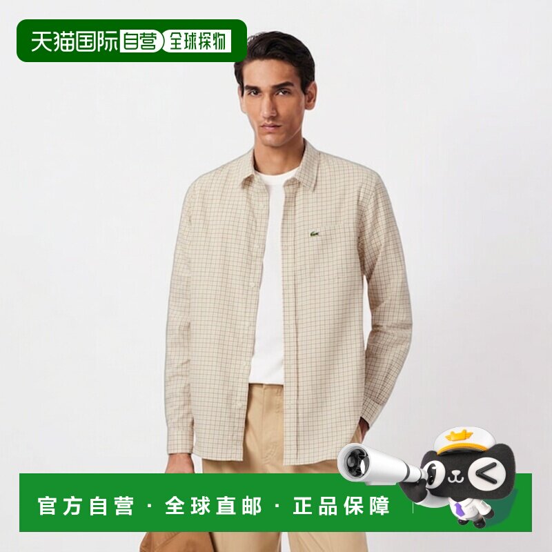 日本直邮LACOSTE 有机棉法兰绒格子衬衫 [655990749]