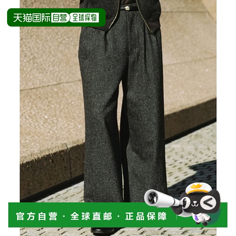 1h可退 日本直邮LIDNM 男装 宽松80年代风西裤 羊毛混纺 Silk Nep