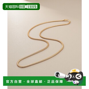 日潮跑腿COCOSHNIK K18椭圆形细蛇项链 405-36736精致礼物蛇骨链