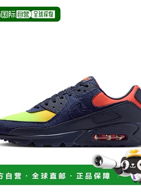 日本直邮Nike Air Max 90 舒适百搭 低帮跑步鞋 男女同款 蓝橙色