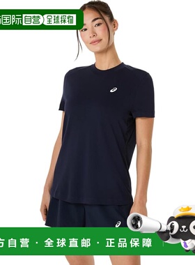 【日本直邮】亚瑟士 运动短袖T恤 2042A371 午夜蓝