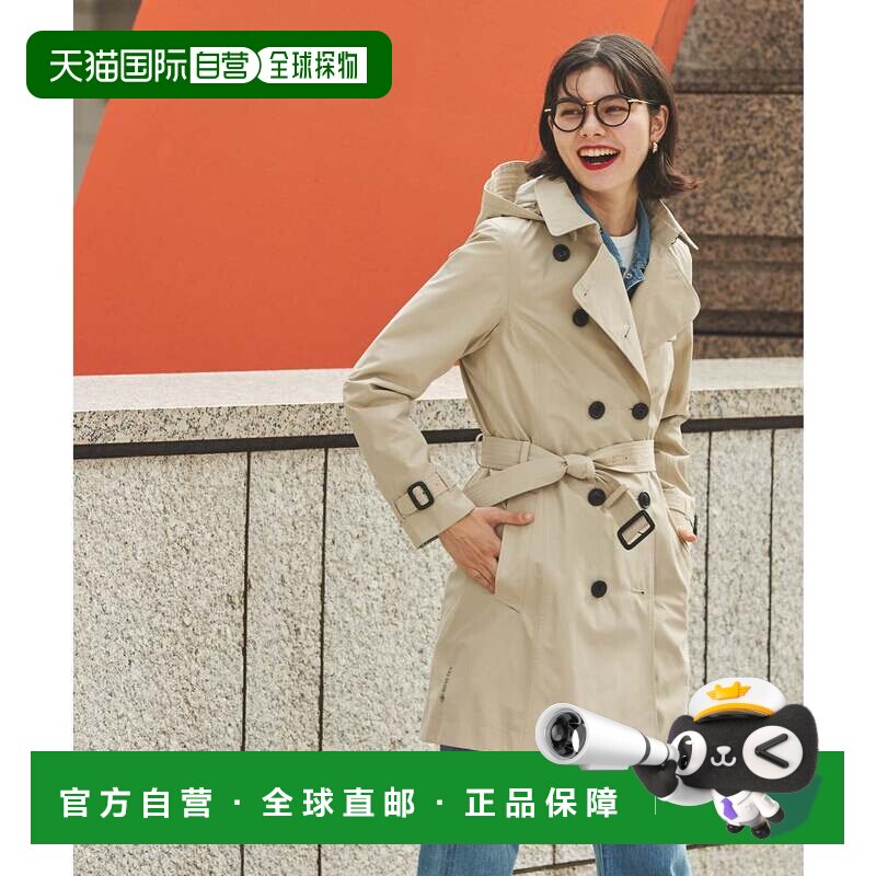 日本直邮AIGLE 风衣 GORE-TEX 带帽长款风衣 卡其色图片